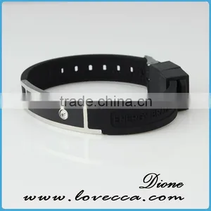 Good Price Blue Personalized Silicone Bracelets 4 in 1 Bio Magnetic Band thumbnail-3