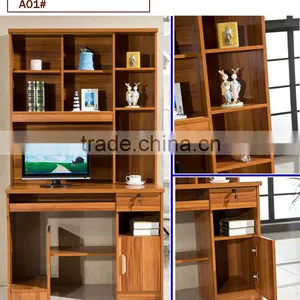 Best Selling MDF Bookcase With Computer Desk thumbnail-2