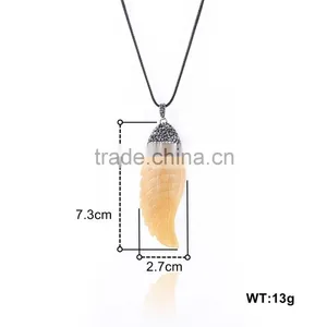 Fancy! Fashion Design ! Latest Yellow Cattle Bone Men Necklace More Handsome thumbnail-2