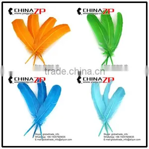 CHINAZP Crafts Factory Cheap Price Dyed Bleached White Solid Color Turkey Rounds Imitation Eagle Feather thumbnail-5