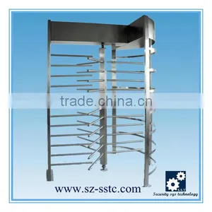 306 Stainless Steel Single Pole Security Gate Full Height Turnstile thumbnail-1