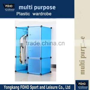 AL0021-3 Hot Sell Foldable Hanging Colthes Plastic Wardrobe thumbnail-1