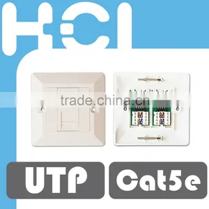 Cat5e RJ45 UTP Module Faceplate With Shutter thumbnail-1
