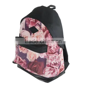 Fashion School Backpack With Printed Flower thumbnail-1