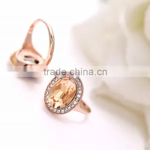 18K Gold Color Rings With Blue Gemstone 3gram Gold Ring thumbnail-6