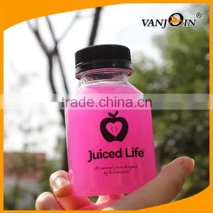 Cold Pressed Juice Recyclable Square Bottles With Safety Cap thumbnail-4