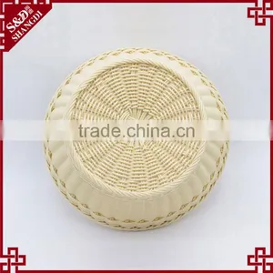 Wholesale Custom Made Round Fruit Basket Beige Color Bulk Wicker Baskets thumbnail-4