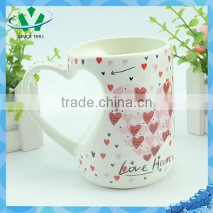 Wholesale Ceramic Coffee Mug With Heart-shaped Handle thumbnail-2