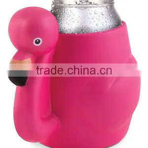 Silicone Pink Flamingo Can Sleeve thumbnail-1