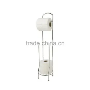Jiangmen Free Standing 3 Roll Storage Bathroom Tissue Paper Roll Holder thumbnail-3