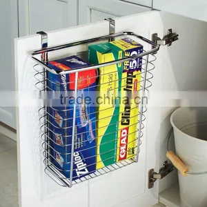China Rectangle Metal Wire Hanging Towel Basket Over the Cabinet Basket thumbnail-2