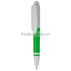 Universal White Plastic Ball Pen With Logo Printed thumbnail-1
