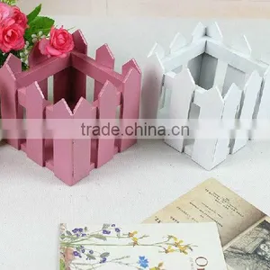 Wholesale Wood Flower Pot Wood Fence Box Hanging Basket thumbnail-1