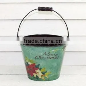 Decorative Metal Bucket Christmas Gift thumbnail-1