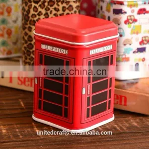 Jewelry Earrings Iron Metal Trinket Tin Tea Small Coin Box Cases Storage Square thumbnail-6