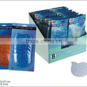 8pcs Anti-slip PVC Plastic Bathroom Mat Conch Shape thumbnail-1