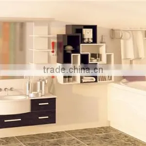 Nice Special Wood Square Wall Cube Shelves Cube Shelves Bathroom Vanity Set White thumbnail-1