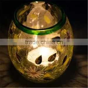 Crack Glass Candle Holder Factory Supplier thumbnail-1