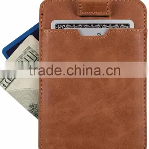 Italian Leather Ultra Thin Card Holder Slim Card Sleeve Wallet With RFID Protection thumbnail-1