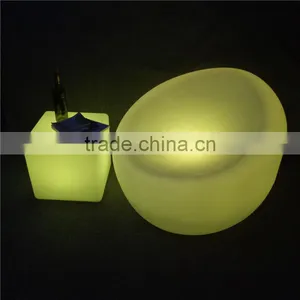 Nightclub LED Furniture Illuminated LED Big Single Sofa Chair With Rechargeable Battery thumbnail-5
