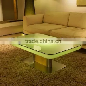 Waterproof Plastic Outdoor Use LED Lighted Glowing Long Bar Table With Rechargeable Battery thumbnail-2