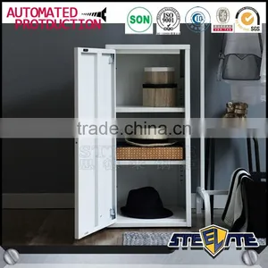 Single Door Steel Clothes Cabinet Design for Home Use thumbnail-1