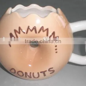 Lovely Ceramic Donuts Mug Chocolate Glaze Doughnut CoffeeMug With Sprinkles thumbnail-3