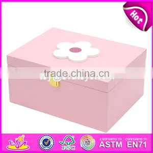 2017 New Products Girls Pink Wooden Storage Bins W08C175 thumbnail-5