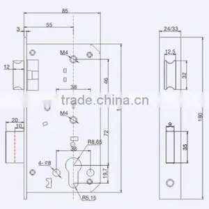 EU,USA More Fashionable and Cheap Price and Good Quality Safe Lock Body 55x72 thumbnail-2