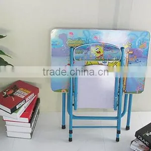 Metal Material and Set Type Kids Furniture Study Table and Chairs thumbnail-2