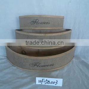 Triangle Decorative Wooden Flower Pots Garden Decorations thumbnail-1