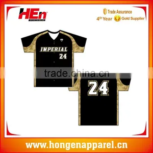 Hongen Apparel Black and Gold Colour Baseball Uniform thumbnail-1