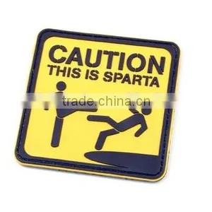 2016 China Custom 3d PVC Rubber Labels Embossed Rubber Patch With Hook Backing thumbnail-3