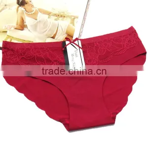 Ice Silk Seamless Lingerie Front Sexy Lace Women's Panties Smooth Soft Ladies Panties thumbnail-3