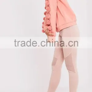 Women Pink Cute Fashion Sweater Long Sleeve Pullover Sweatshirt Plush Ball thumbnail-4