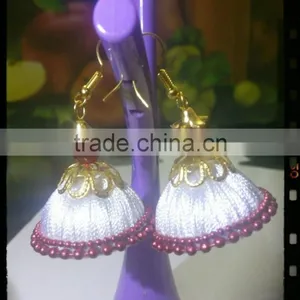 FACTORY STOCK CLEARANCE!!! Silk Thread Jhumkas and Earrings thumbnail-1
