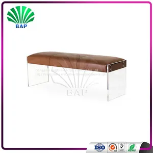 European Style Ottoman Bench Modern Garden Bench Clear Acrylic Bench thumbnail-1