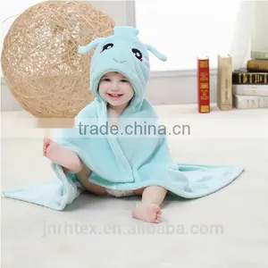 Embroidery Designs Animal Cartoon Wholesale Bathrobe/premium Flannel Baby Towel for Bathroom thumbnail-5