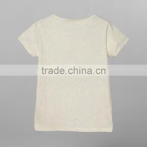 Ladies Cheap Print Tshirt100%bamboo Fiber Tshirt Slubbed Fabric Tshirt thumbnail-2