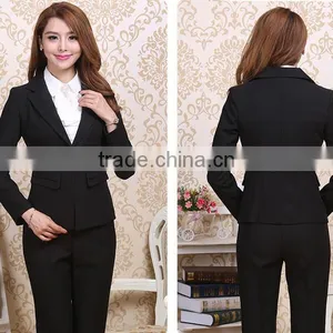 Custom Office Ladies Two Pieces Set Business Women Trousers Formal Suits Wholesale thumbnail-3