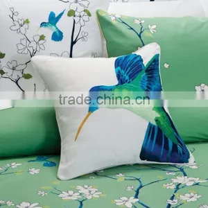 Printed and Embellished With Embroidered Birds Quilt Cover thumbnail-3