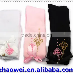 Bowknot Heart Printed Young Girls Tights thumbnail-1