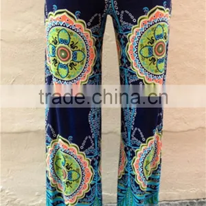 Shandao Women's Fashion Floral Print Trousers thumbnail-2