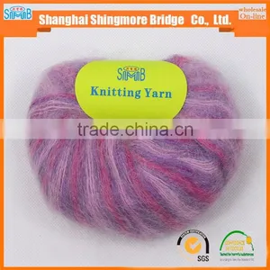 China Factory Wholesale Mohair Acrylic Blended Yarn Used for Hand Knitting Sweater With Cheap Price thumbnail-1