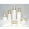 White Blown Frosted Cream Cosmetic Glass Bottles and Jars thumbnail-1
