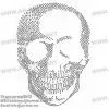 Skull Rhinestone Transfer Motif AA-STAR Motif thumbnail-1