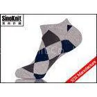 Cotton Argyle Men No Show Dress Socks / Mens Business Ankle Socks With OEM thumbnail-1