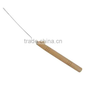 2013 Wholesale Wooden Hair Extension 12PCS Hook Needle Threader Tool Kit,Hair Extensions Tools-Micro Threader thumbnail-1