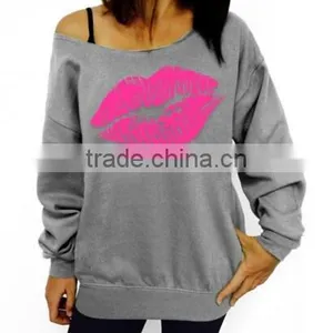 Lip Printed Women Blouse One Shoulder Blouses Spring Summer Shirts Blusas Mujer thumbnail-4
