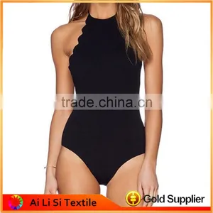 Bikini Swimwear 2016 OEM Custom Bikini High Waist Bikini,All Black Summer Womens Swimwear thumbnail-1